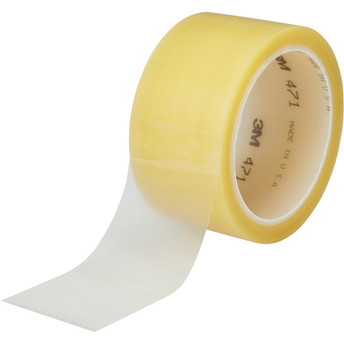 471 Vinyl Tape, 38 mm (1-1/2") W x 32.9 m (108') L, 5.3 mils, Clear Haskins Industrial Inc.