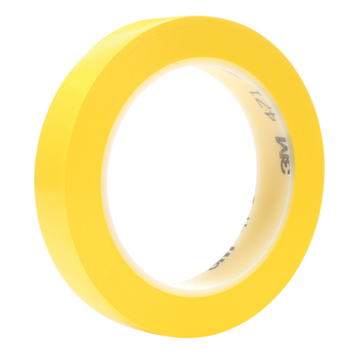 Ruban en vinyle 471, 19 mm (3/4") la x 32,9 m (108') lo, 5,3 mils, Jaune Haskins Industrial Inc.