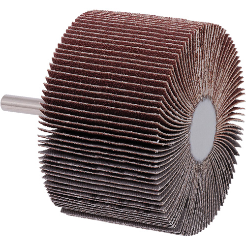Meule &agrave; lamelles mont&eacute;e, Grain A80, 3" x 2" x 1/4" Haskins Industrial Inc.
