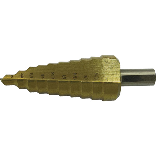 Foret &eacute;tag&eacute; &agrave; 9 &eacute;tages de qualit&eacute; sup&eacute;rieure Jet-Kut, 1/4" - 3/4", Incr&eacute;ments de 1/16", Acier rapide Haskins Industrial Inc.