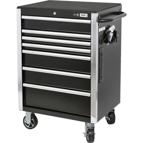 HDRC2807 HD Series Roller Cabinet, 7 Drawers, 27-4/5" W x 21-27/50" D x 40-31/100" H, Black Haskins Industrial Inc.