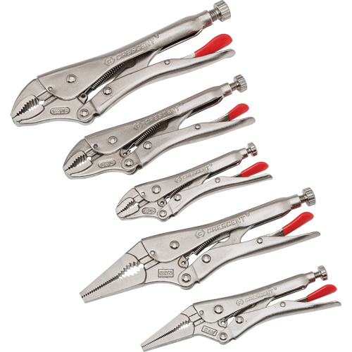 5-Piece Curved & Long Nose Locking Plier Set, 14-1/2" L Haskins Industrial Inc.