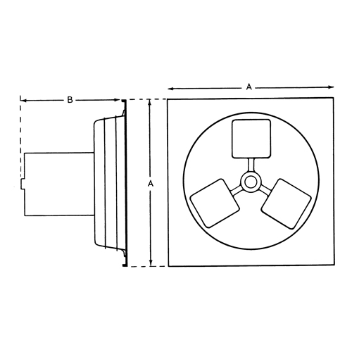 Ventilateur d'&eacute;chappement 12" s&eacute;rie panneau 1SP Haskins Industrial Inc.