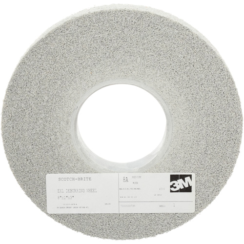Scotch-Brite EXL Deburring Wheels, 8" x 1", 3" Arbor, Aluminum Oxide Haskins Industrial Inc.