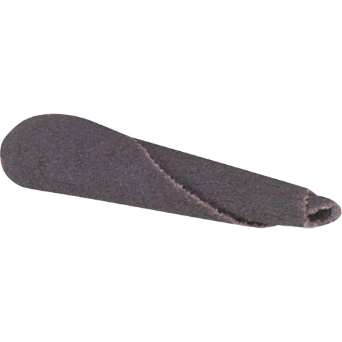 Cartouche de bande abrasive conique ALO, 320 Grain, 3/16" dia., Oxyde d'aluminium, 1" lo, 1/8" Dimension de l'arbre Haskins Industrial Inc.