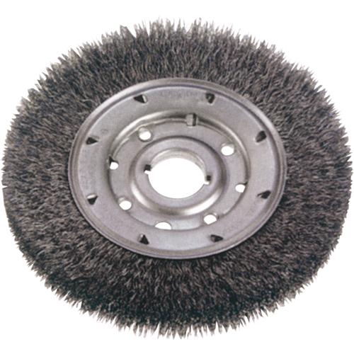 Brosses rotatives &agrave; fils cr&ecirc;p&eacute;s - Face &eacute;troite, 10" dia., Fils 0,014", Arbre 1-1/4" Haskins Industrial Inc.