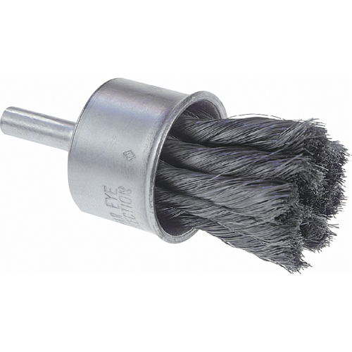 Knot Wire End Brush, 1" Dia., 0.006" Wire Dia., 1/4" Shank Haskins Industrial Inc.
