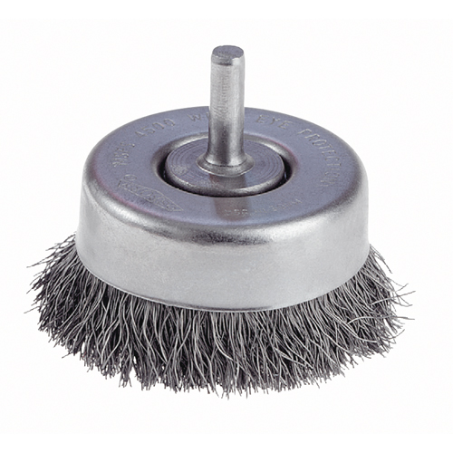 Brosses-boisseau &agrave; fils cr&ecirc;p&eacute;s avec tige 1/4" - travaux l&eacute;gers Haskins Industrial Inc.