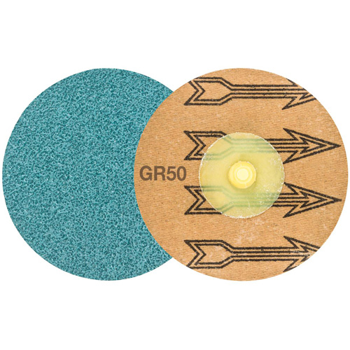 TWIST TOPCUT Sanding Disc, 3" Dia., 50 Grit, Zirconium Haskins Industrial Inc.
