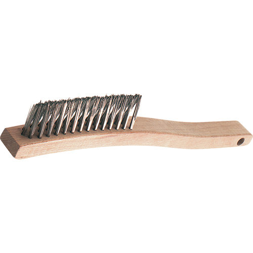 Brosses de grattage &agrave; manche long, rainure en V, Acier, 3 x 14 rangs de fils, Longueur 13-3/4" Haskins Industrial Inc.