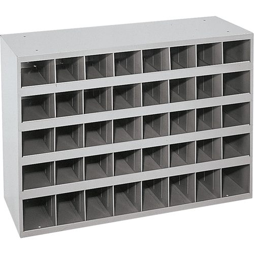 Steel Storage Bin Cabinet, 33-3/4" W x 12" D x 23-7/8" H, Grey Haskins Industrial Inc.