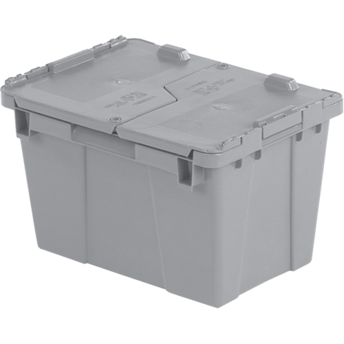 Contenants de distribution Flipak en plastique poly&eacute;thyl&egrave;ne (PE), 15,2" x 10,9" x 9,7", Gris Haskins Industrial Inc.