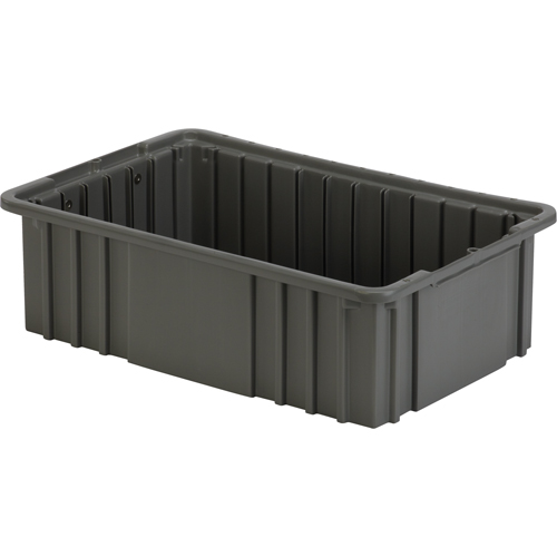 Divider Box, Polyethylene, 16.5" W x 10.9" D x 5" H, Grey Haskins Industrial Inc.