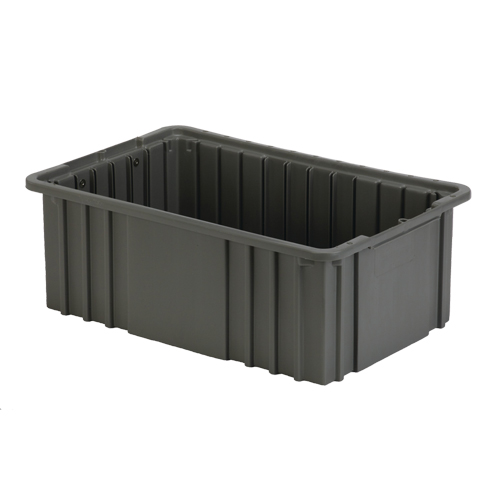 Divider Box, Polyethylene, 15.5" W x 9.9" D x 6" H, Grey Haskins Industrial Inc.