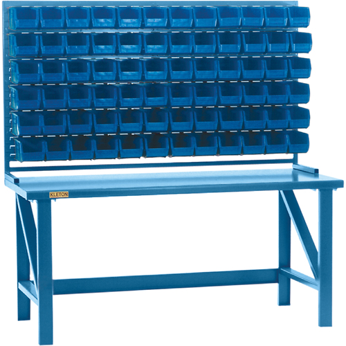 Louvered Rack with Bins, 36 Bins, 72" W x 15" D x 40" H Haskins Industrial Inc.