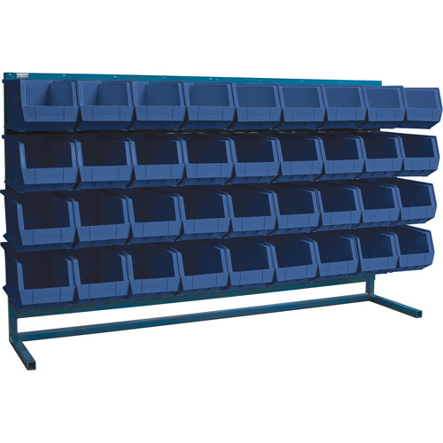 Louvered Rack with Bins, 36 Bins, 72" W x 15" D x 40" H Haskins Industrial Inc.