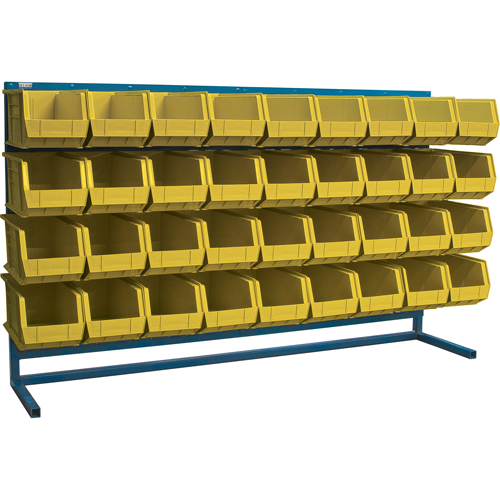 Rayonnage &agrave; persienne avec bacs, 36 bacs, 72" la x 15" p x 40" h Haskins Industrial Inc.