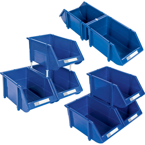 Stack & Hang Bin, 5-7/8" W x 4-11/16" H x 9-13/16" D, Blue Haskins Industrial Inc.