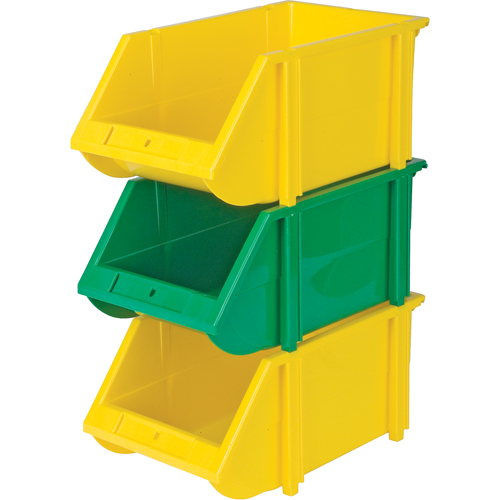 Stack & Hang Bin, 5-7/8" W x 4-11/16" H x 9-13/16" D, Yellow Haskins Industrial Inc.