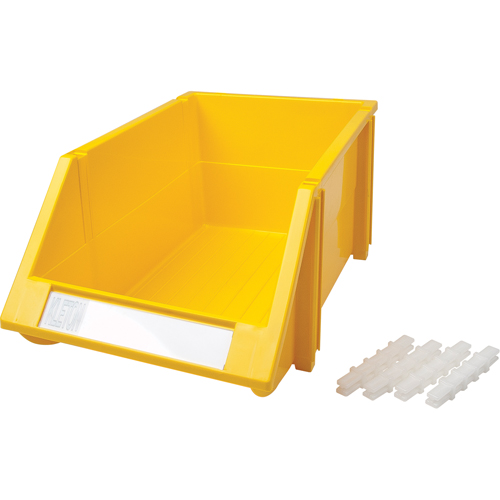 Stack & Hang Bin, 8-3/16" W x 6-3/16" H x 14" D, Yellow Haskins Industrial Inc.