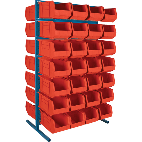 Double-Sided Stationary Bin Rack, 36" W x 24" D x 61" H, 56 Bins Haskins Industrial Inc.
