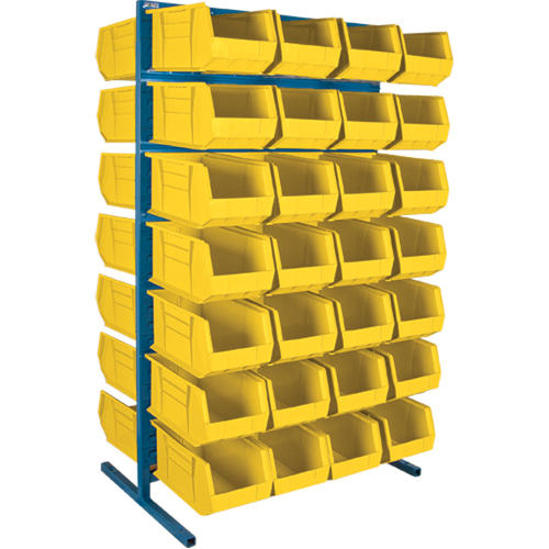Double-Sided Stationary Bin Rack, 36" W x 24" D x 61" H, 56 Bins Haskins Industrial Inc.