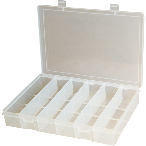 Boîtes &agrave; compartiments compactes en polypropyl&egrave;ne, 11" la x 6-3/4" p x 1-3/4" h, 6 compartiments Haskins Industrial Inc.