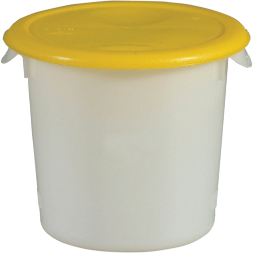 Round Storage Containers, 7-4/5" H x 8-1/2" D, 3.79 L Capacity, White Haskins Industrial Inc.