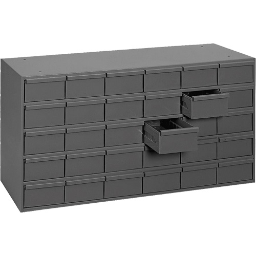 Industrial Drawer Cabinets, 30 Drawers, 33-3/4" W x 11-5/8" D x 17-3/4" H, Grey Haskins Industrial Inc.
