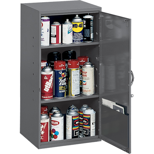 Armoires utilitaires, Acier, 2 Tablettes, 32-3/4" h x 19-7/8" la x 14-1/4" P, Gris Haskins Industrial Inc.