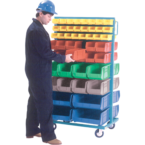 Supports mobiles pour contenants - &agrave; deux c&ocirc;t&eacute;s, 0 bacs, 36" la x 24" p x 67-1/2" h Haskins Industrial Inc.