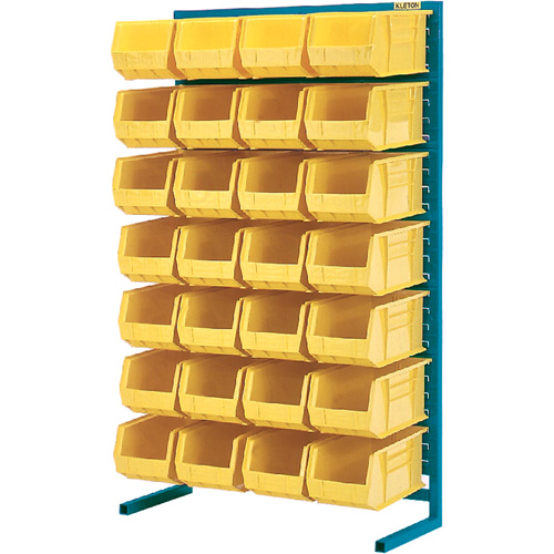 Single-Sided Stationary Bin Rack, 36" W x 12" D x 61" H, 28 Bins Haskins Industrial Inc.