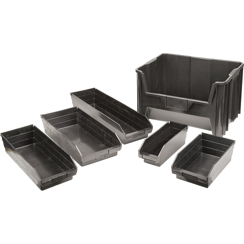 Bacs &agrave; pi&egrave;ces en plastique recycl&eacute;, 4-1/8" la x 11-5/8" p x 4" h, Capacit&eacute; de 30 lb Haskins Industrial Inc.