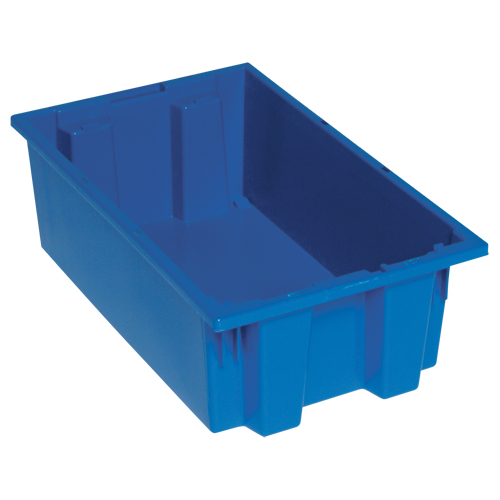 Stack & Nest Totes, 6" x 18" x 11", Blue Haskins Industrial Inc.