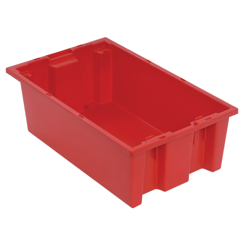 Stack & Nest Totes, 6" x 18" x 11", Red Haskins Industrial Inc.