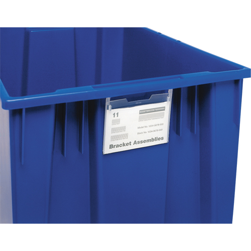 Label Holder for Stack & Nest Tote Haskins Industrial Inc.