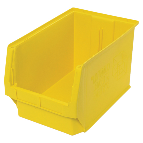 Giant Stacking Containers, 12.375" W x 19.75" D x 11.875" H, Yellow Haskins Industrial Inc.