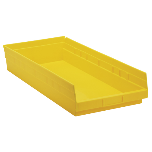 Bacs de rangement pour tablettes, 11-1/8" la x 4" H x 23-5/8" p, Jaune, Capacit&eacute; 50 lb Haskins Industrial Inc.