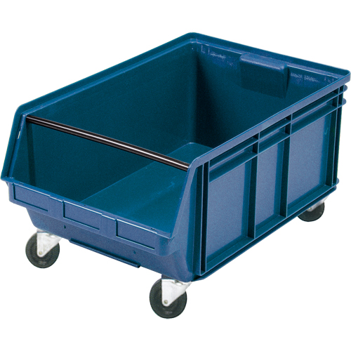 Mobile Giant Stacking Bin, 11-7/8" H x 18-3/8" W x 29" D, 150 lbs. Capacity, Blue Haskins Industrial Inc.