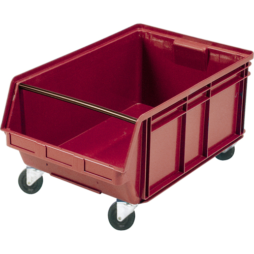 Mobile Giant Stacking Bin, 11-7/8" H x 18-3/8" W x 29" D, 150 lbs. Capacity, Red Haskins Industrial Inc.