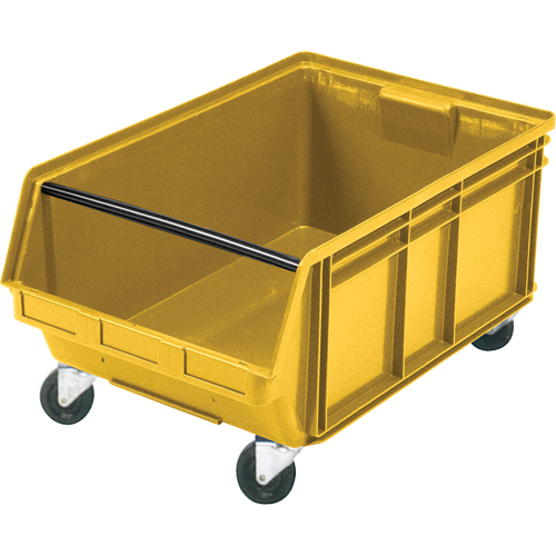 Mobile Giant Stacking Bin, 11-7/8" H x 18-3/8" W x 29" D, 150 lbs. Capacity, Yellow Haskins Industrial Inc.