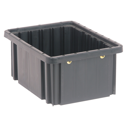 Conductive Dividable Grid Containers, Polypropylene, 8-1/4" W x 10-7/8" D x 5" H, Black Haskins Industrial Inc.