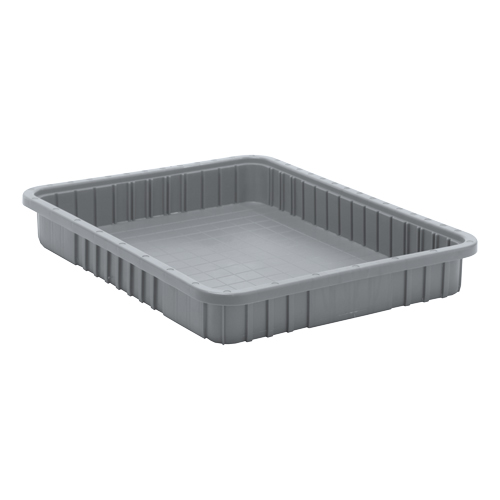 Contenants Divider Box, Plastique, 22,5" la x 17,5" p x 3" h, Gris Haskins Industrial Inc.