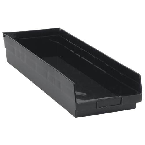 Bac pour &eacute;tag&egrave;re &eacute;conomique, 8-3/8" la x 4" H x 23-5/8" p, Noir, Capacit&eacute; 60 lb Haskins Industrial Inc.