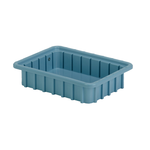 Divider Box&reg; Containers, Polyethylene, 10.8" W x 8.3" D x 2.5" H, Light Blue Haskins Industrial Inc.
