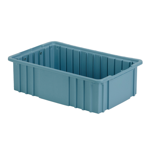 Contenant Divider Box, Poly&eacute;thyl&egrave;ne, 15,5" la x 9,9" p x 5" h, Bleu p&acirc;le Haskins Industrial Inc.