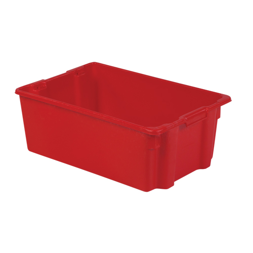 Polylewton Stack-N-Nest&reg; Containers, 10.5" x 28.4" x 18.7", Red Haskins Industrial Inc.