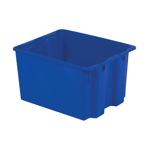 Polylewton Stack-N-Nest&reg; Containers, 12" x 21" x 17", Blue Haskins Industrial Inc.
