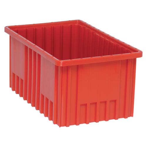 Divider Box&reg; Containers, Plastic, 16.5" W x 10.9" D x 8" H, Red Haskins Industrial Inc.