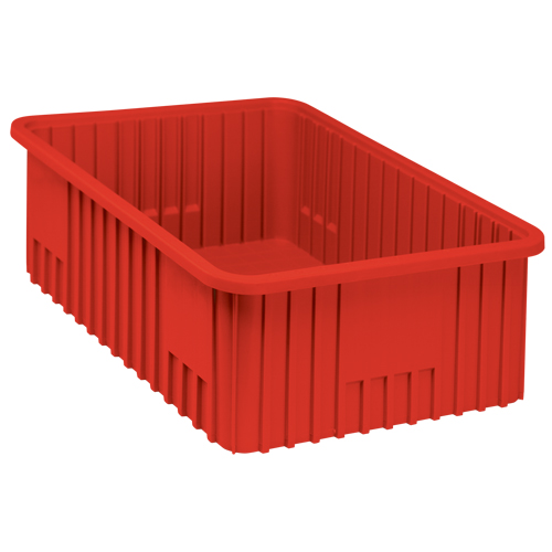 Divider Box&reg; Containers, Plastic, 22.5" W x 17.5" D x 8" H, Red Haskins Industrial Inc.